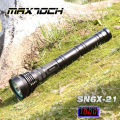 Maximoch SN6X-21 850m 3 * 26650 Batería Militar LED Larga linterna de tiempo de ejecución